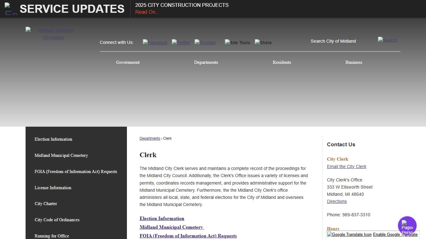 Clerk | Midland, MI - Official Website